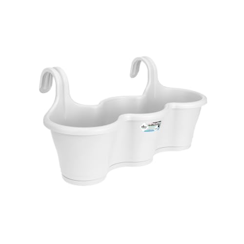 elho Corsica Easy Hanger Trio 50 - Jardinera por Balcón Y Exterior - Ø 53 x H 27 - White