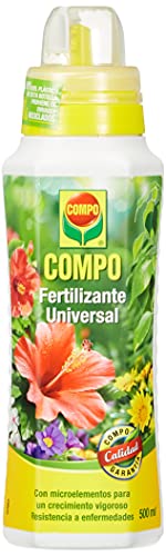 COMPO Fertilizante de calidad para plantas ornamentales de interior o terraza, Fertilizante líquido universal con magnesio, 500 ml