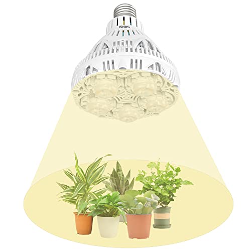 SANSI Lampara de Plantas, Bombilla de Crecimiento LED 24W E27, Luz Plantas Interior de Espectro Completo, Tecnológico COC, Ángulo de Haz 60°, PPF...
