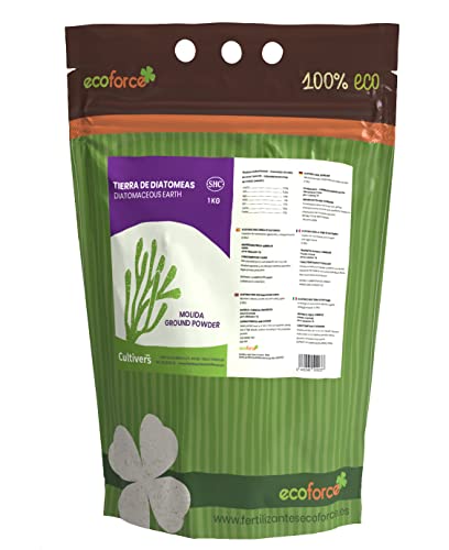 CULTIVERS Tierra de Diatomeas Molida 1 Kg. 100% Natural y Ecológico. No Calcinada de Alta pureza, sin tratamientos ni residuos. Grado Alimenticio...