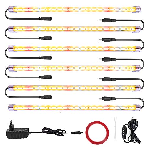 Lámpara de Plantas LM301B ＆ Full Spectrum Light Luz LED roja con temporizador 3/6/12 horas 4 LED de nivel de brillo Grow Light para plantas de...